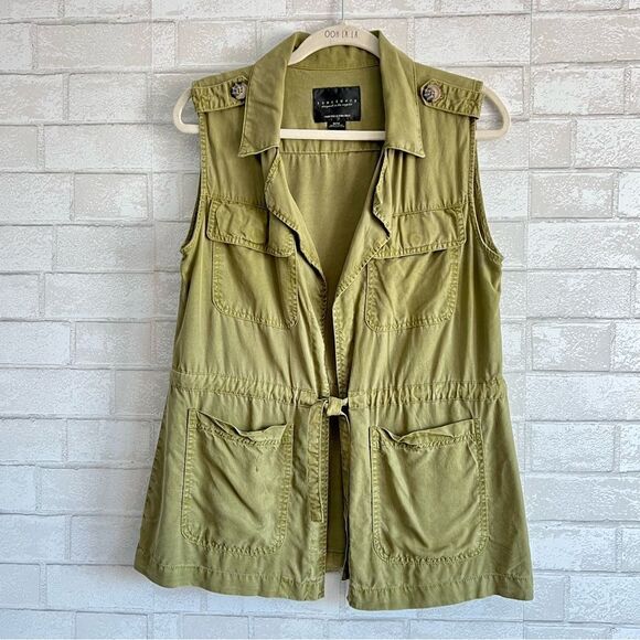 🤎 sanctuary 🤎 by Anthropologie utility military style green vest L large - Picture 3 of 11